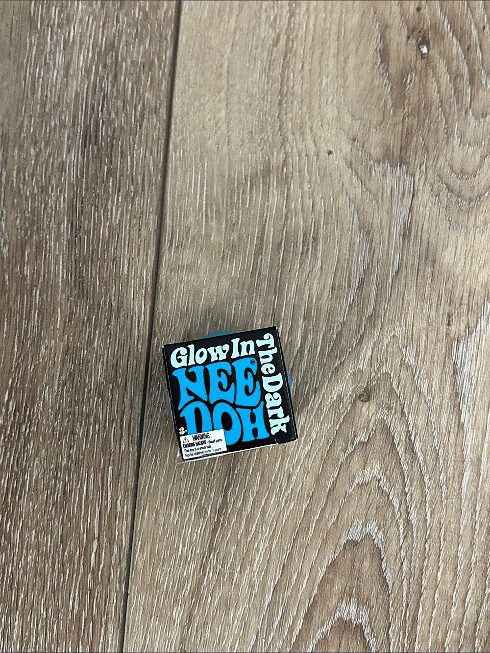 Needoh Teenie Glow In The Dark Blue Squishy NEW